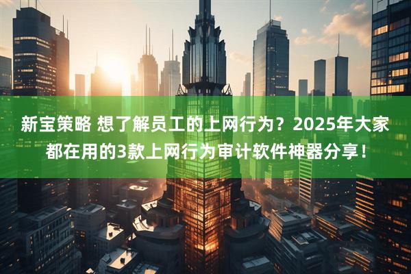 新宝策略 想了解员工的上网行为？2025年大家都在用的3款上网行为审计软件神器分享！